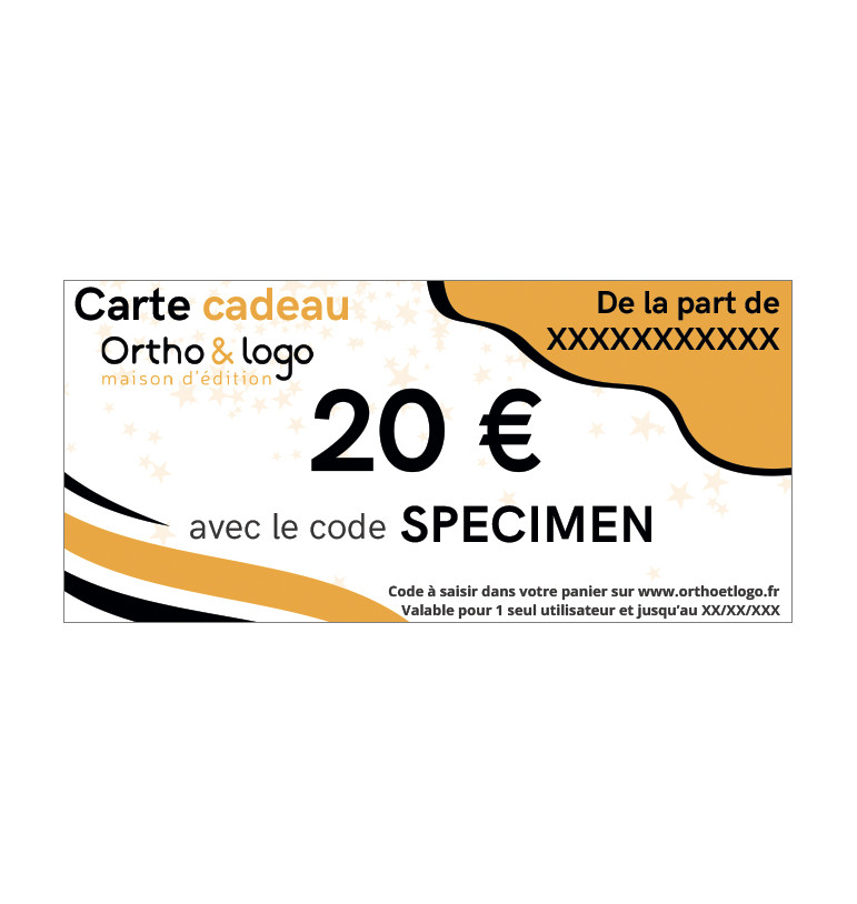 Carte cadeau 20€ - Ortho & logo